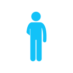 man missing hand icon