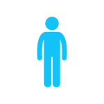 generic man icon with idle hands
